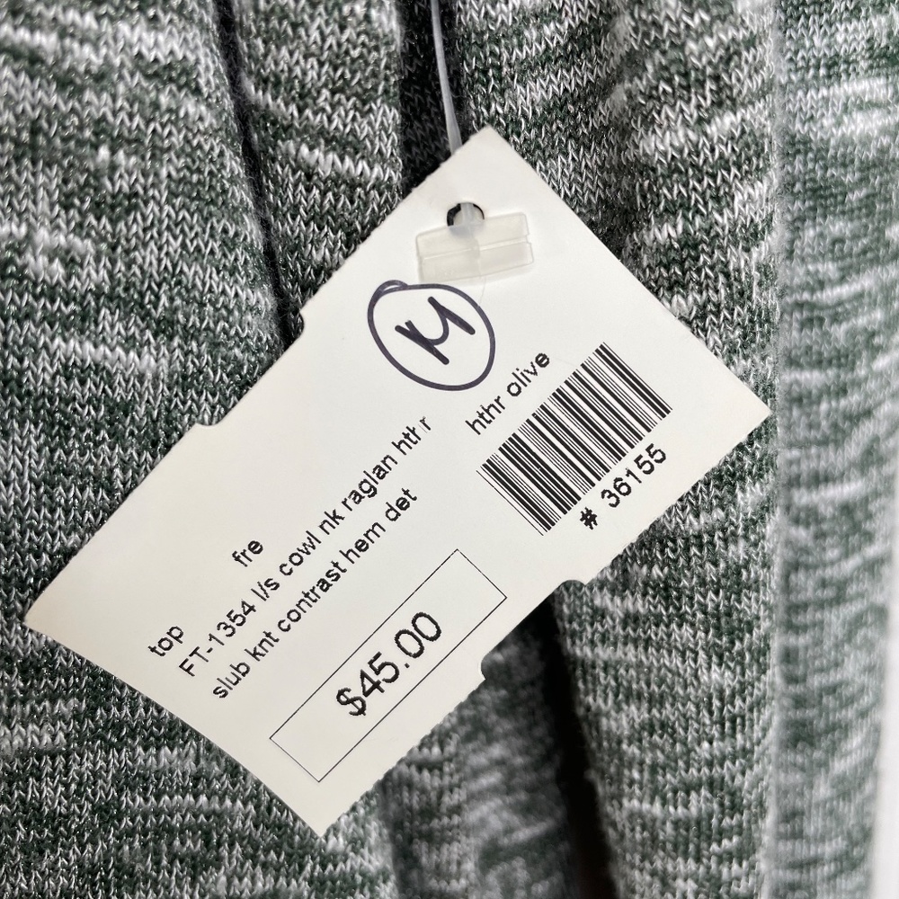 Freeload Cowl Neck Raglan Top - Picture 2 of 4